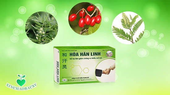 Sản phẩm Hòa Hãn Linh giúp giảm tiết mồ hôi tay an toàn, bền vững